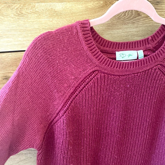 RD Style - Rowca Cotton Blend Crew Neck Sweater - Burgundy - Medium - Picture 4 of 8